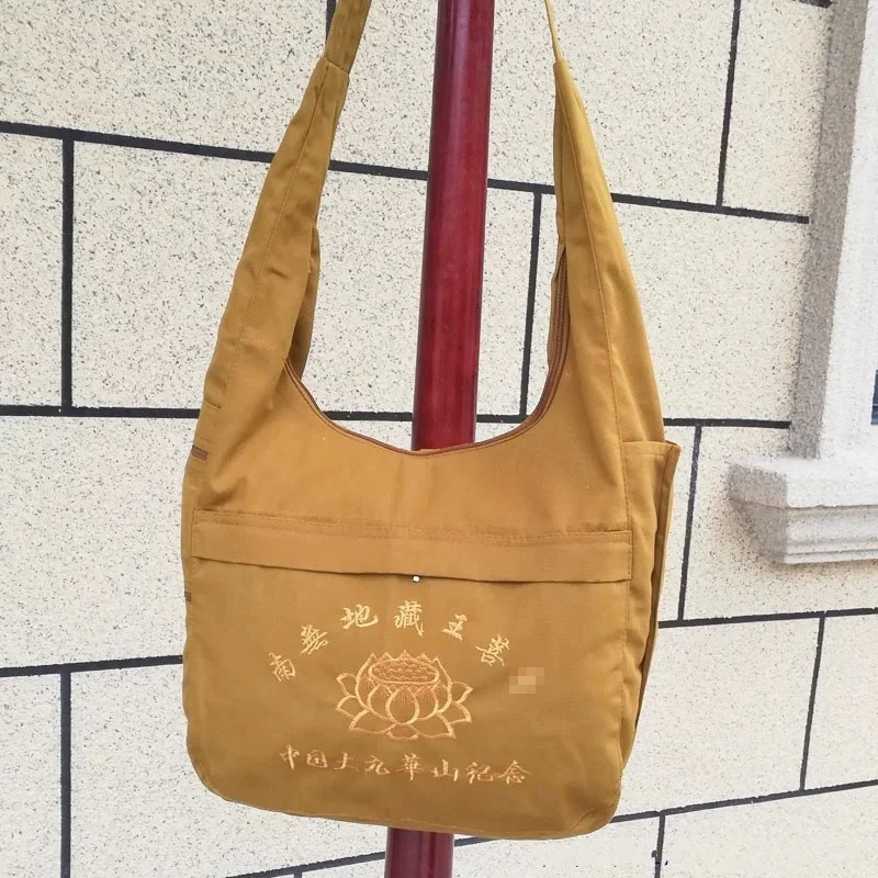 九华山朝拜香包男女款时尚简约单肩包红秀工艺品店