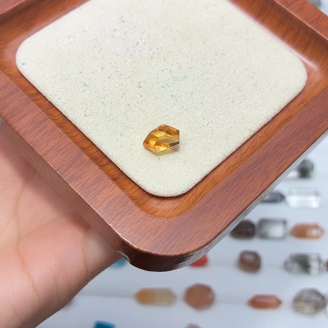 珠宝半成品银S925镶嵌水晶黄水随型打孔定制不退换