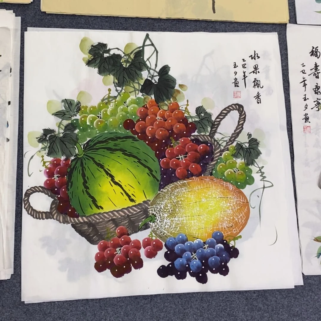 国画尺寸68✖️68斗方手绘画