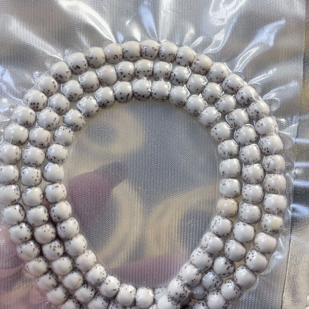 星月菩提吊坠原生态骨瓷白大留白河豚尺寸7