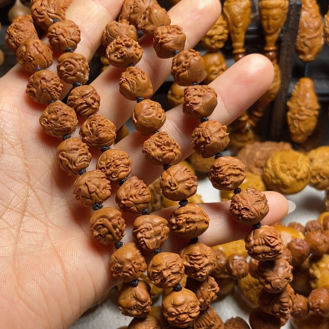 【闪购商品】手串/手链橄榄核嘻*桃核双面108罗汉