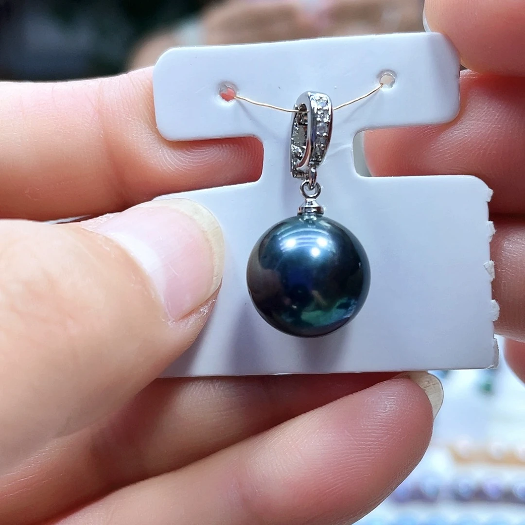 银S925镶嵌淡水珍珠耳饰