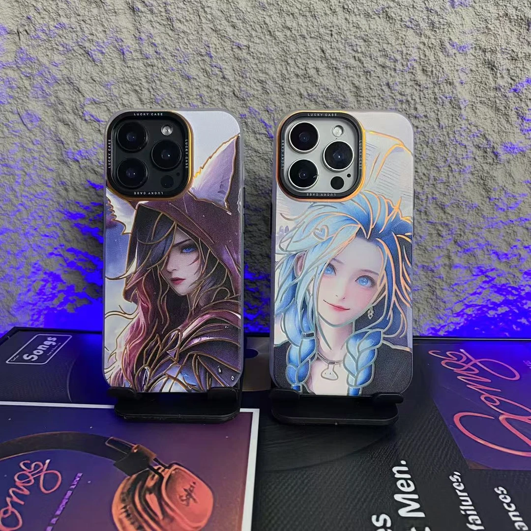 美女英雄~IMD镭射适用于苹果小米华为荣耀时尚创意软硬结合耐手汗