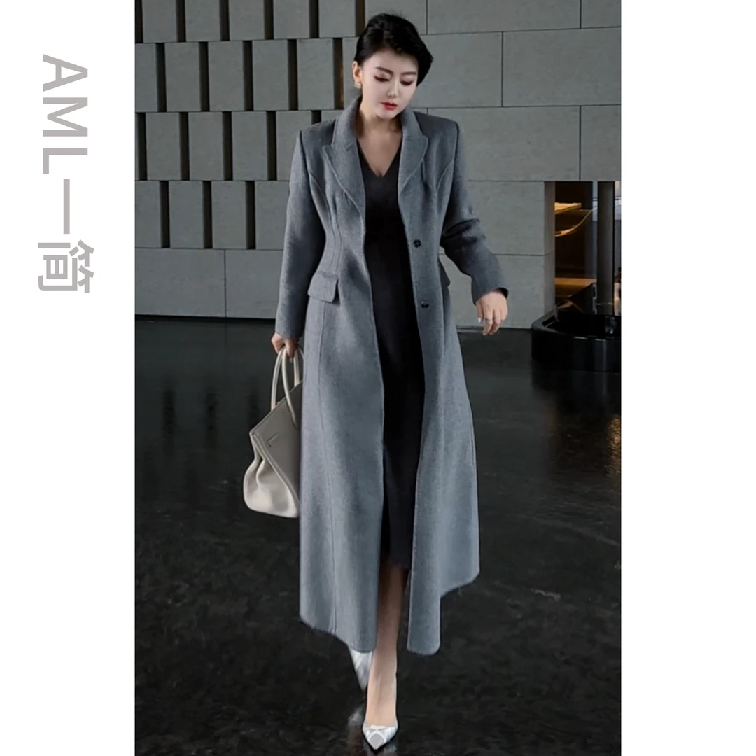 YJ【年华】显瘦气质设计师高定驼绒大衣