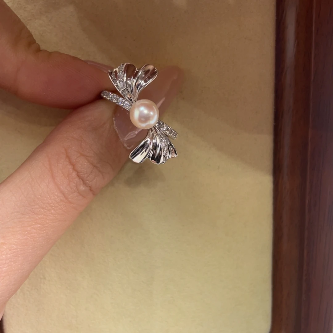 海水珍珠戒指银S925镶嵌