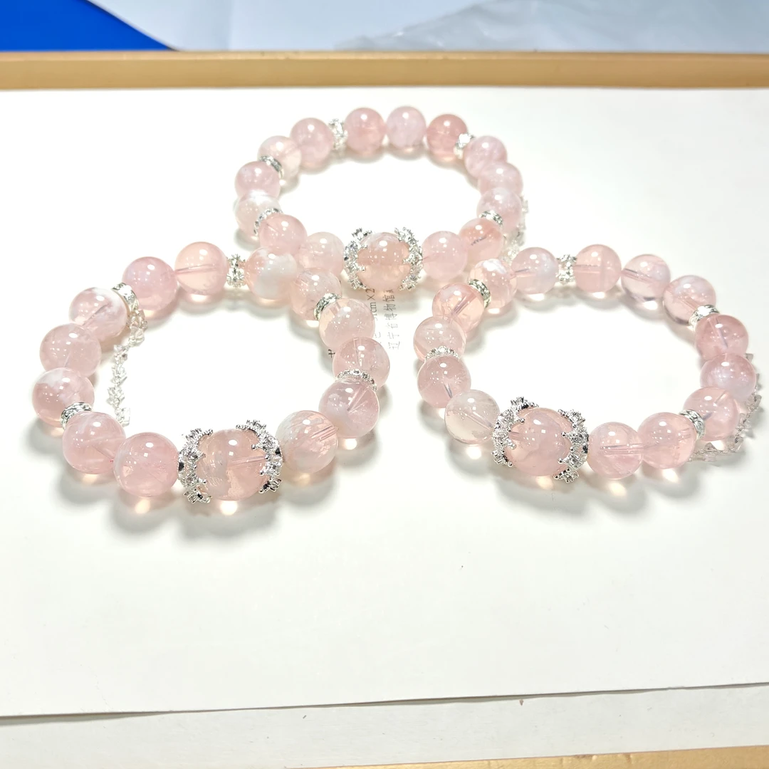 【书记甄选】天然雪花幽灵单圈手链 多样性发一件 约8-15mm XXC4433