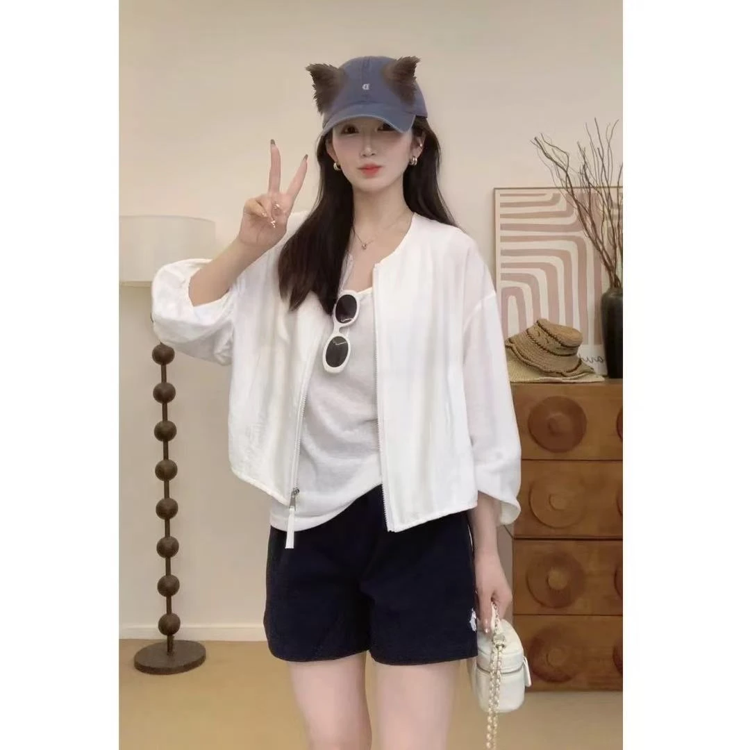 短外套轻薄薄款宽松女长袖常规透气直下摆防晒