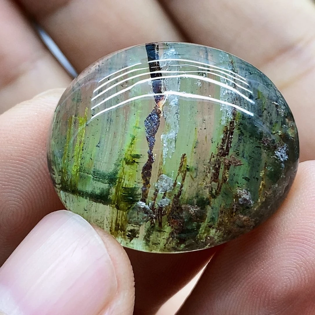 水晶吊坠银S925镶嵌吊坠