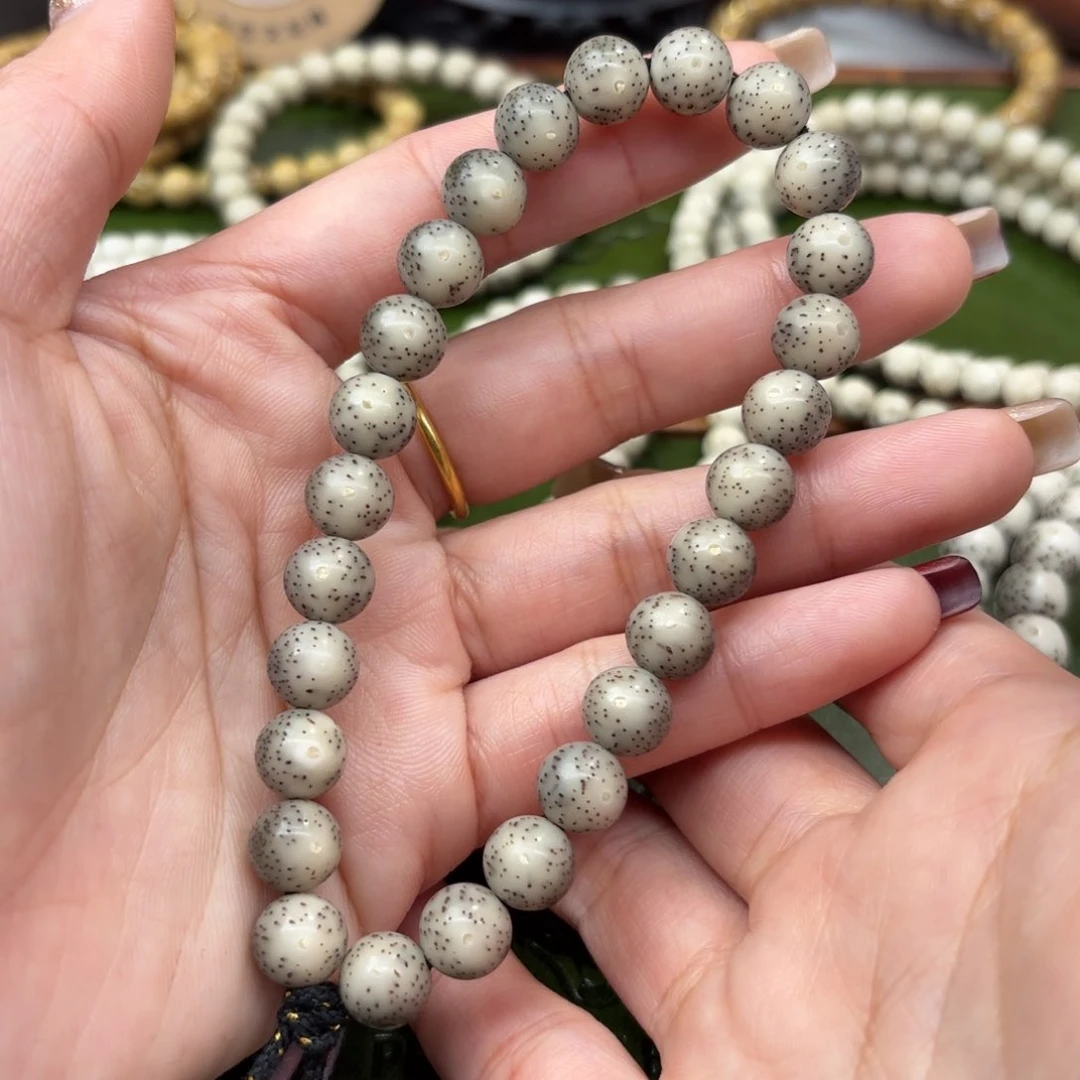 星月菩提手串⚠️漏⚠️9mm圆珠手持❗️玉化冰糖❗️