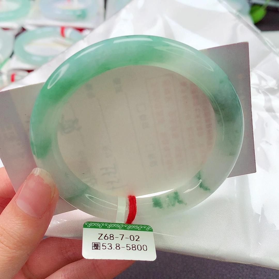 翡翠未镶嵌手镯缅甸天然a货翡翠手镯