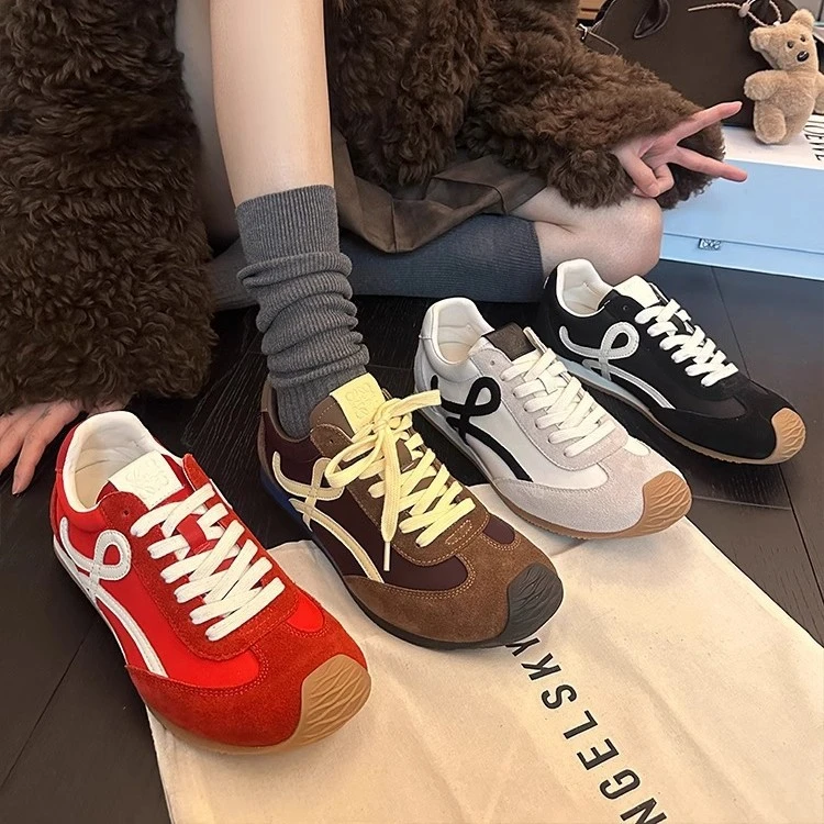 软牛皮芒果头复古真皮阿甘女2025新款休闲夏天鞋子女ins潮牌百搭