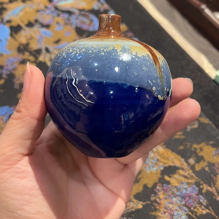 纯手工高温颜色釉小花器