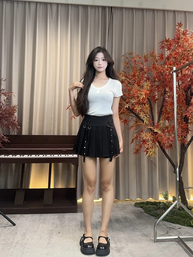 夏季新品高腰法式显瘦气质上衣CSS421154+BXQ422282