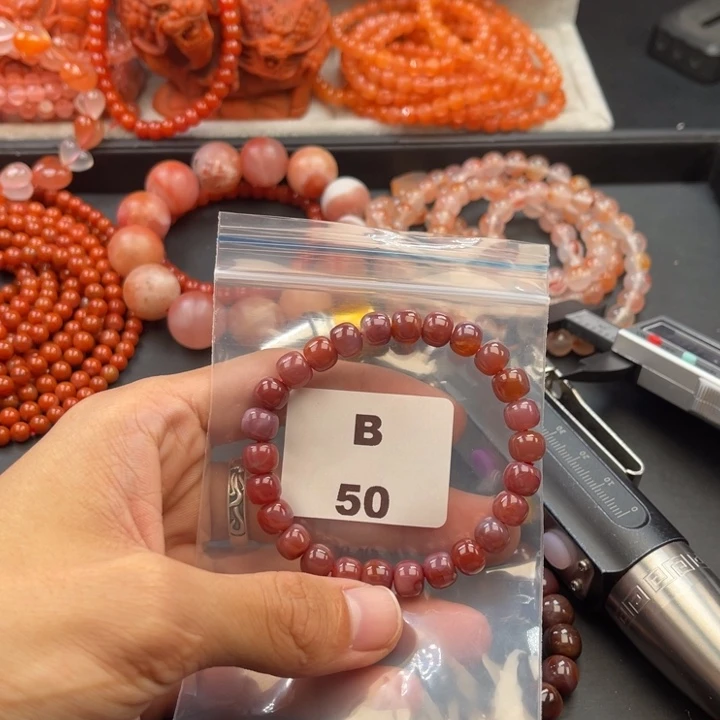 南红玛瑙未镶嵌多样性发货默认微瑕称重8mm