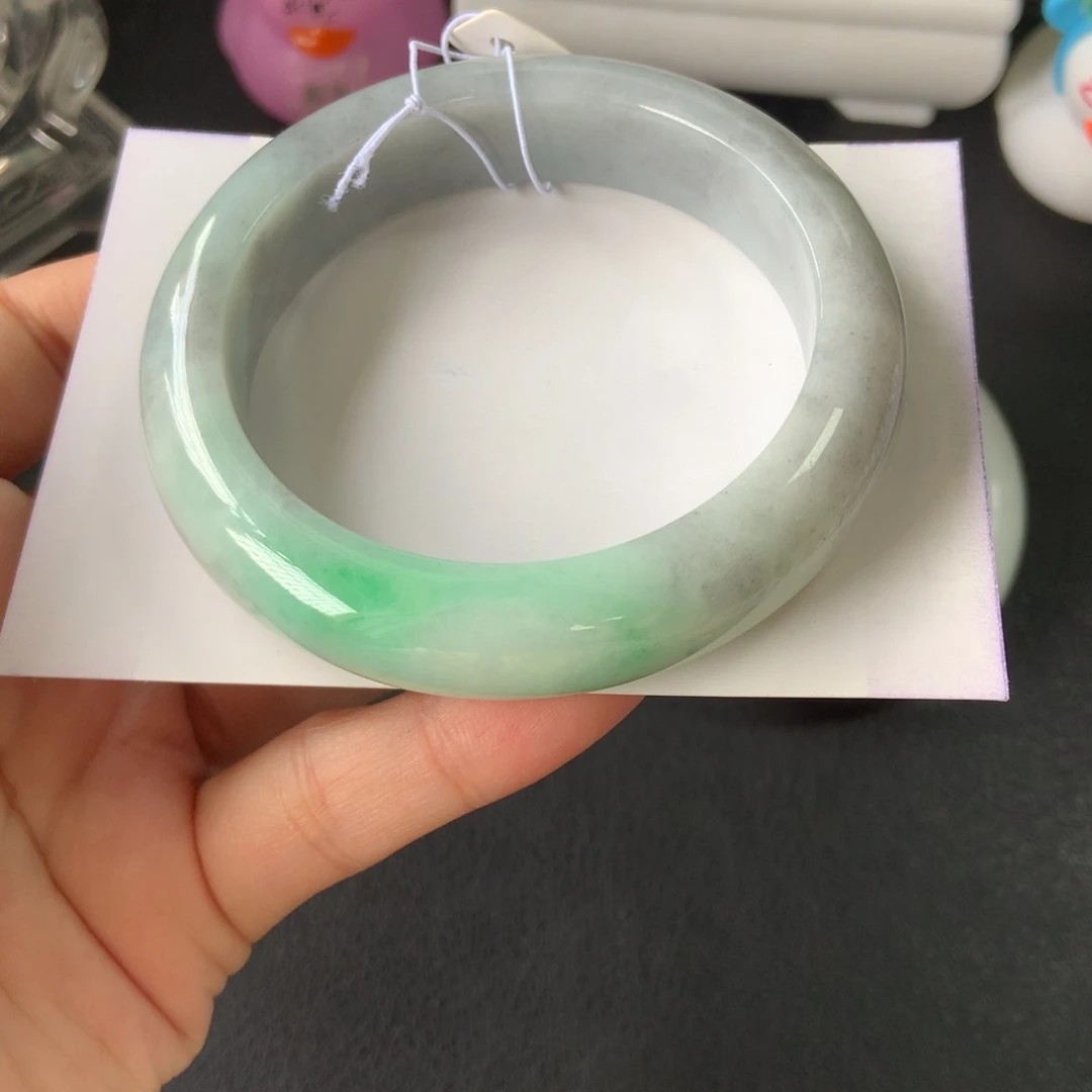 翡翠未镶嵌手镯15号57.8-14-9.3