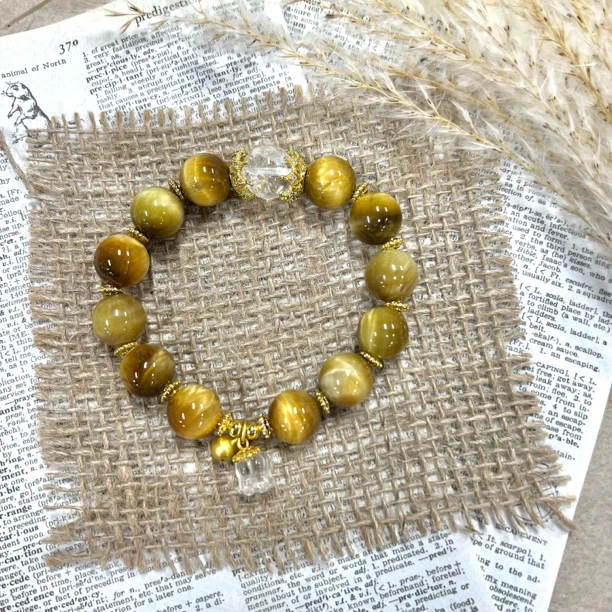 合金手链 「Richer」灰灰-W002金色珠珠玲花吊坠