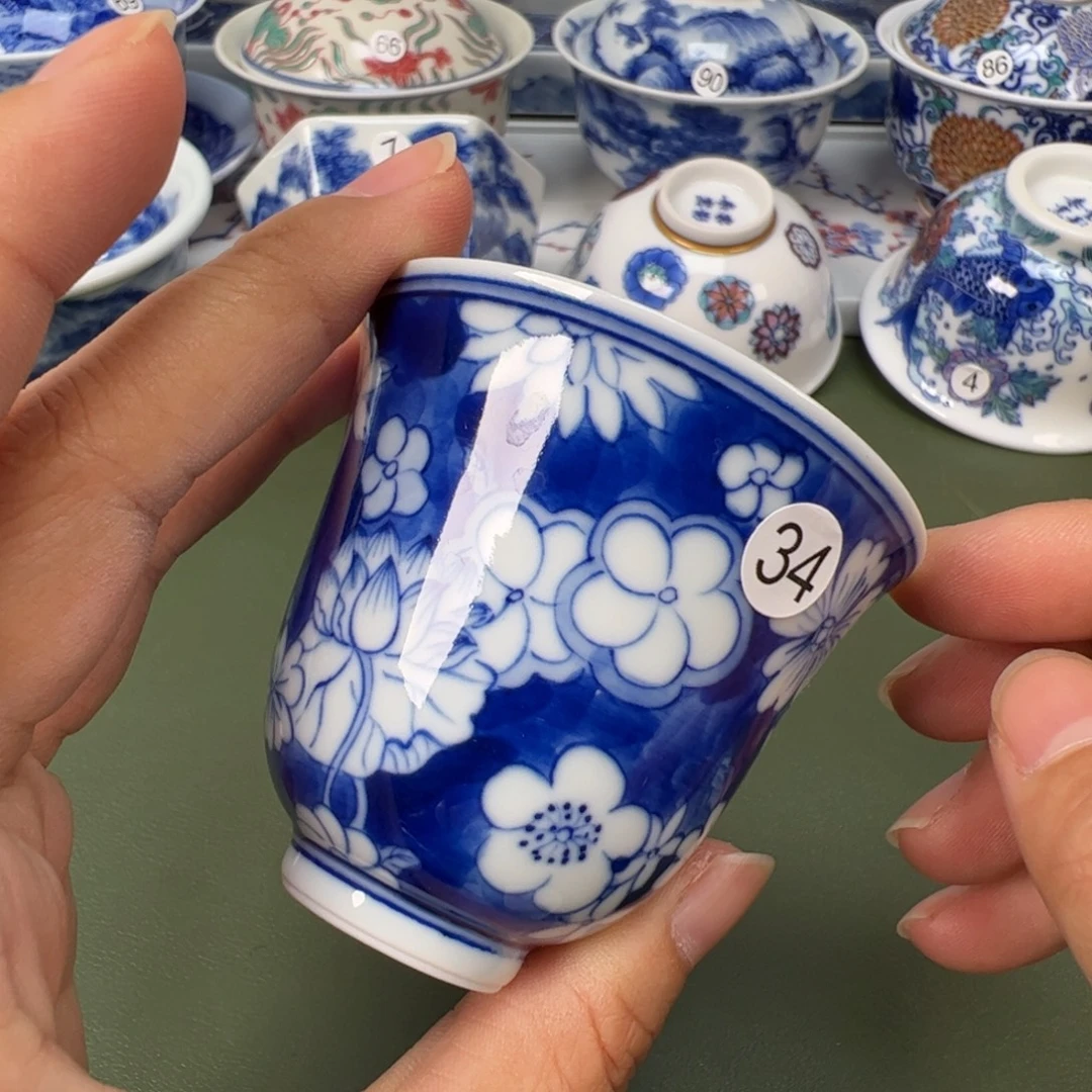 陶瓷景德镇纯手工纯手绘茶具木木34