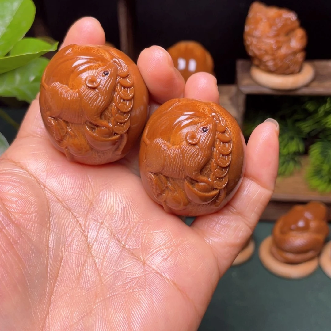 把件橄榄核老鼠35一对