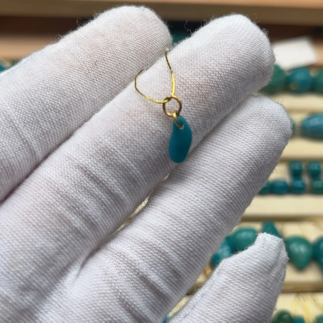 绿松石18K金镶嵌珠宝奇石855