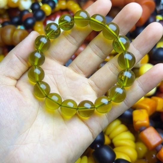 琥珀未镶嵌手链蜜蜡