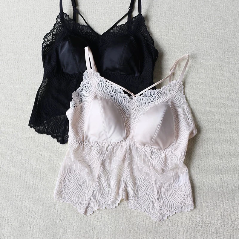 雅致内衣 | 女士法式吊带背心蕾丝内搭