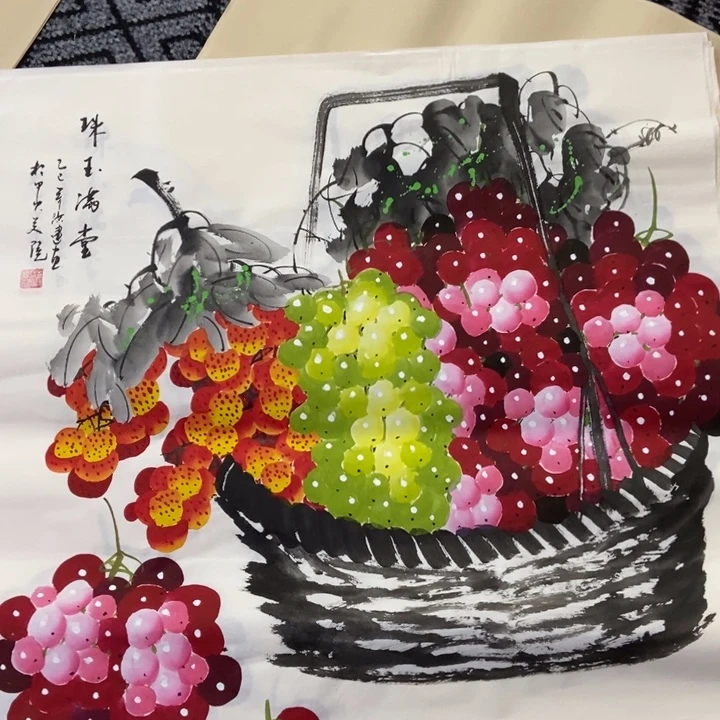 枕书斋画廊的直播间