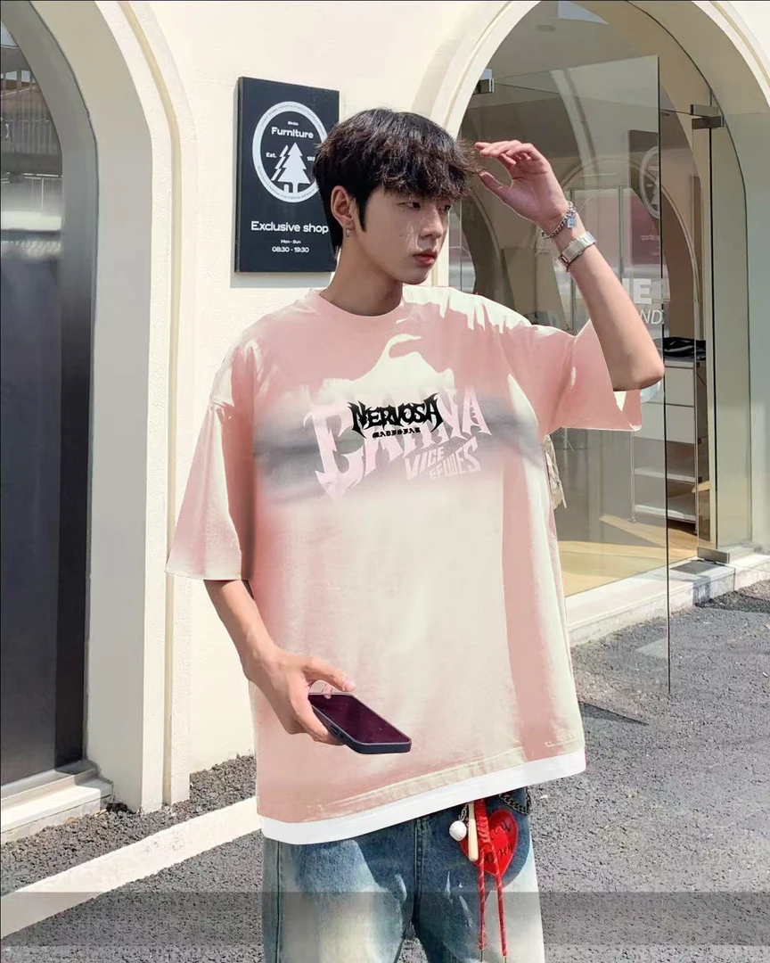 【A9965-粉色】短袖T时尚