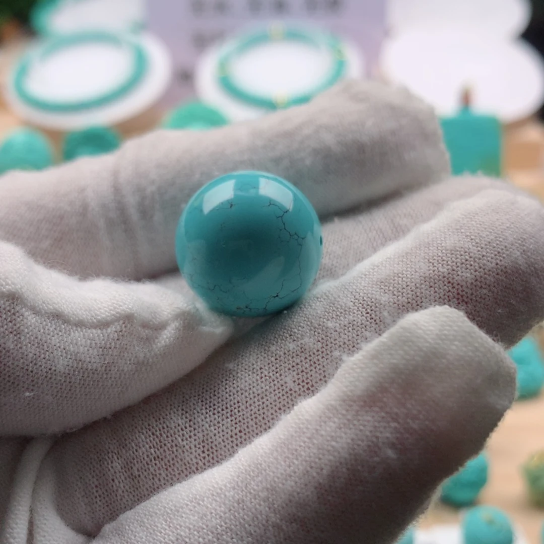 绿松石圆珠未镶嵌C**M