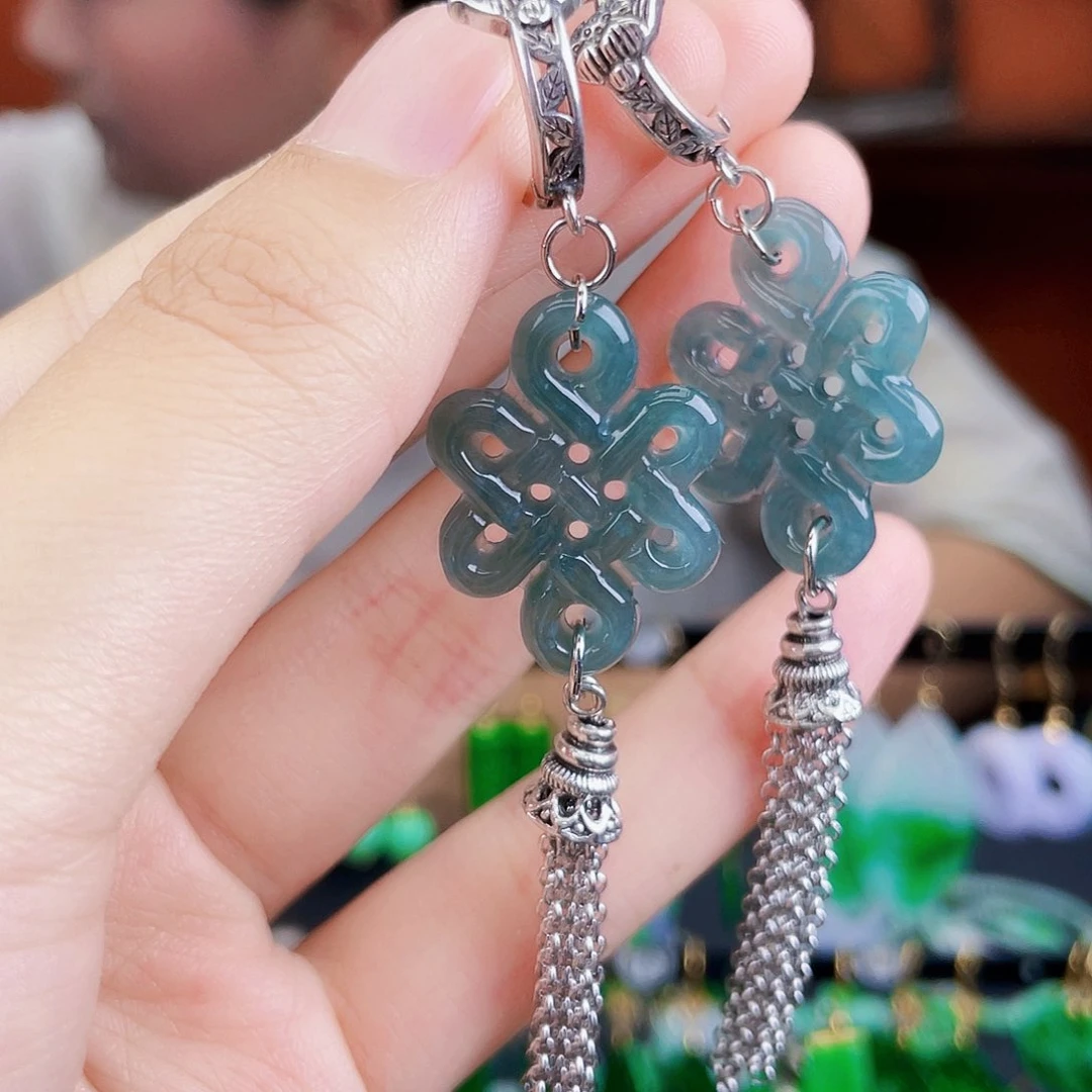 翡翠未镶嵌耳饰饰品