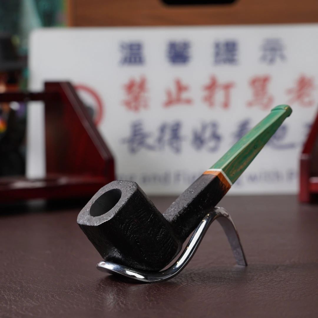 雕刻 喷砂判官烟斗 石楠木