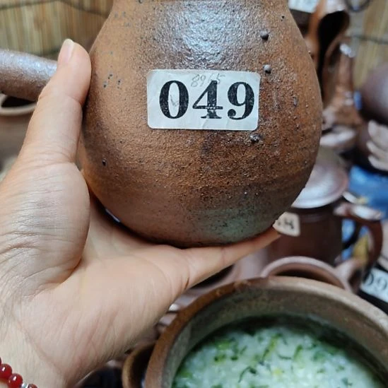 柴烧煮茶罐罐柴烧粗陶煮茶罐