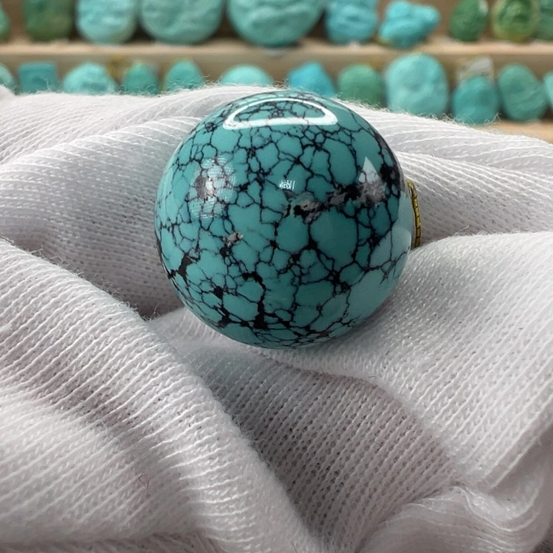 未镶嵌绿松石圆珠17.6mm