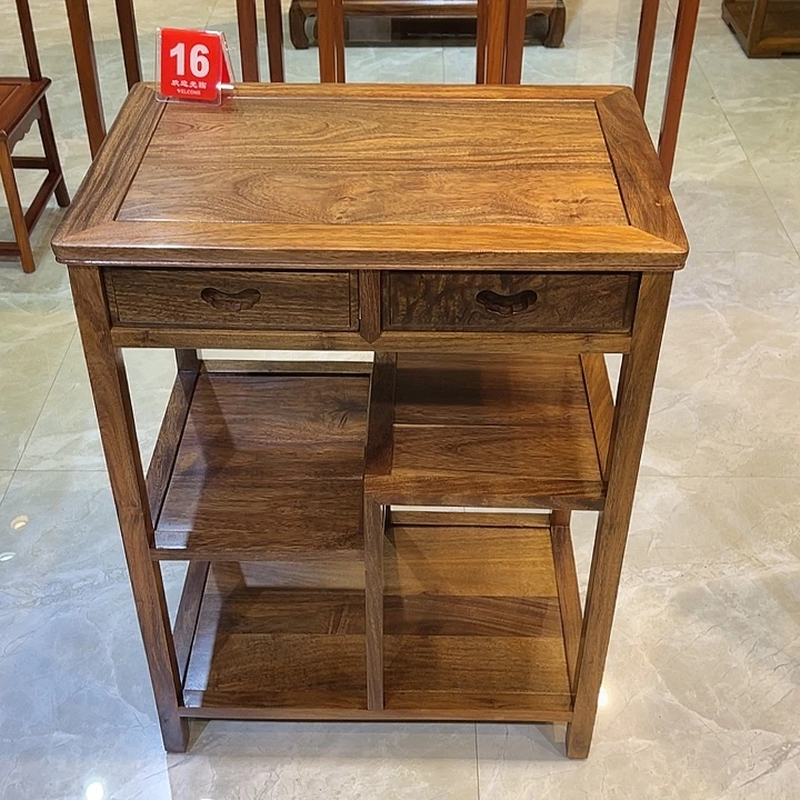 云***@黑酸枝木类端景台置物架60x40x80