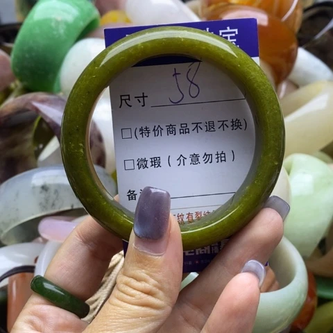 未镶嵌蛇纹石玉手镯
