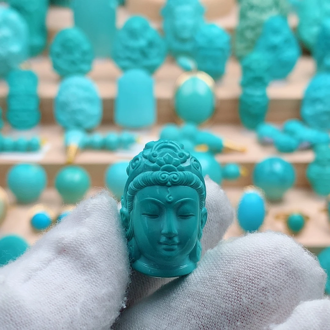 绿松石未镶嵌观音