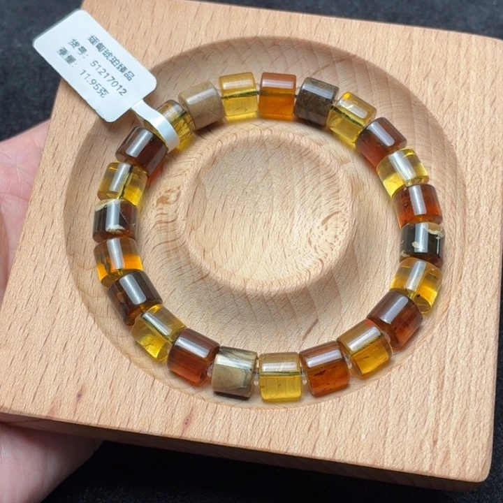 琥珀未镶嵌珠宝奇石9mm直切多宝