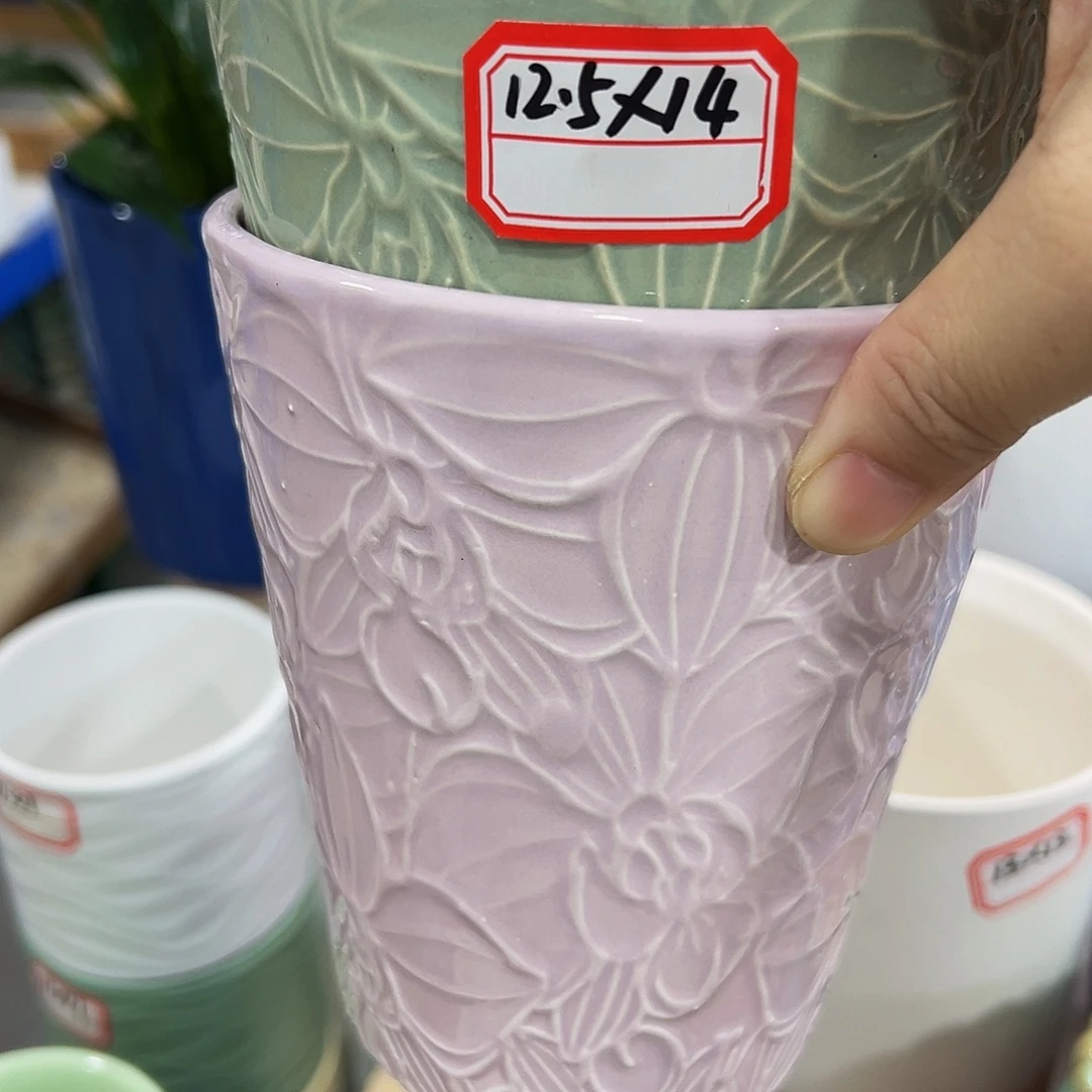 外贸尾单陶瓷花盆凑单10米包邮