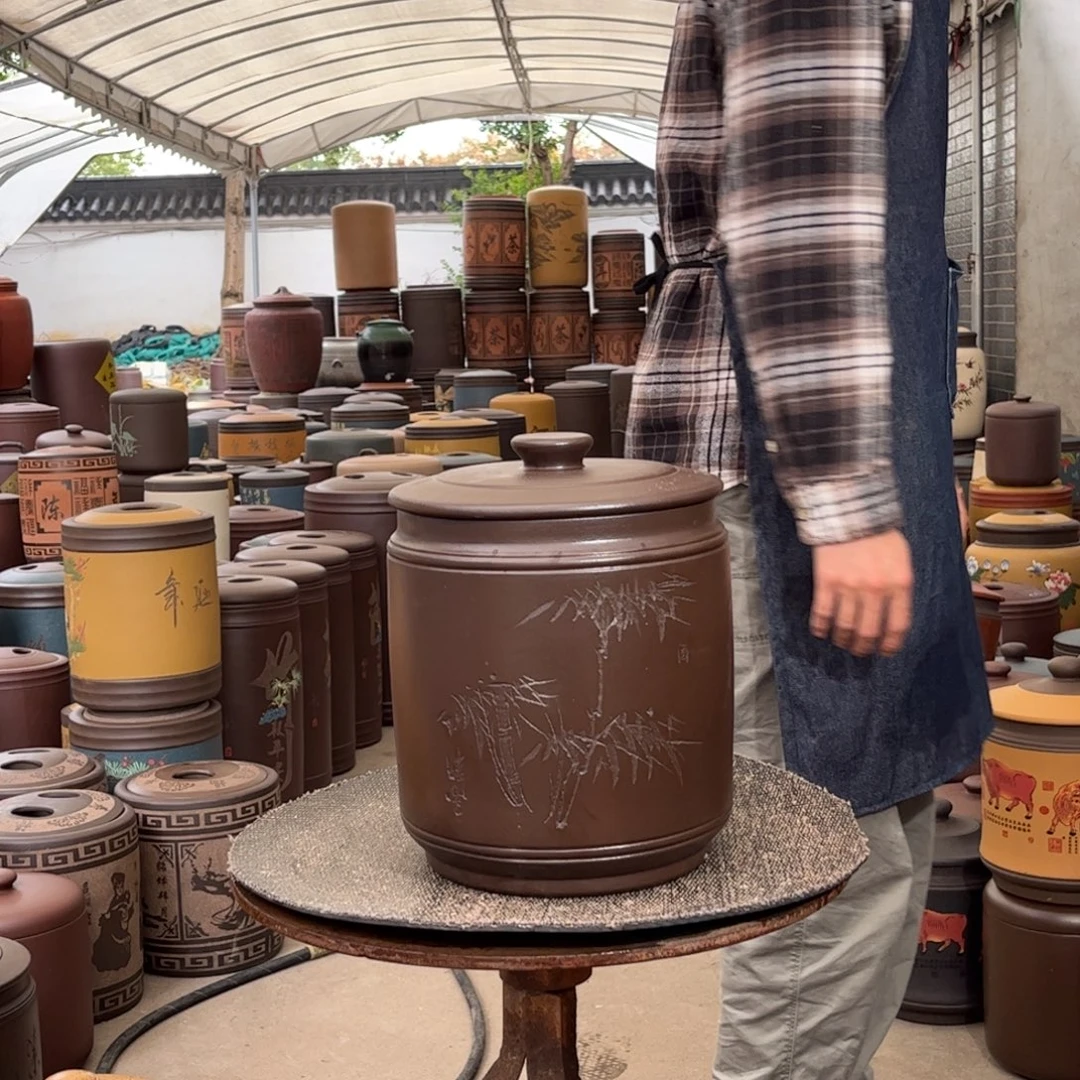 茶叶罐紫砂10 饼茶叶罐