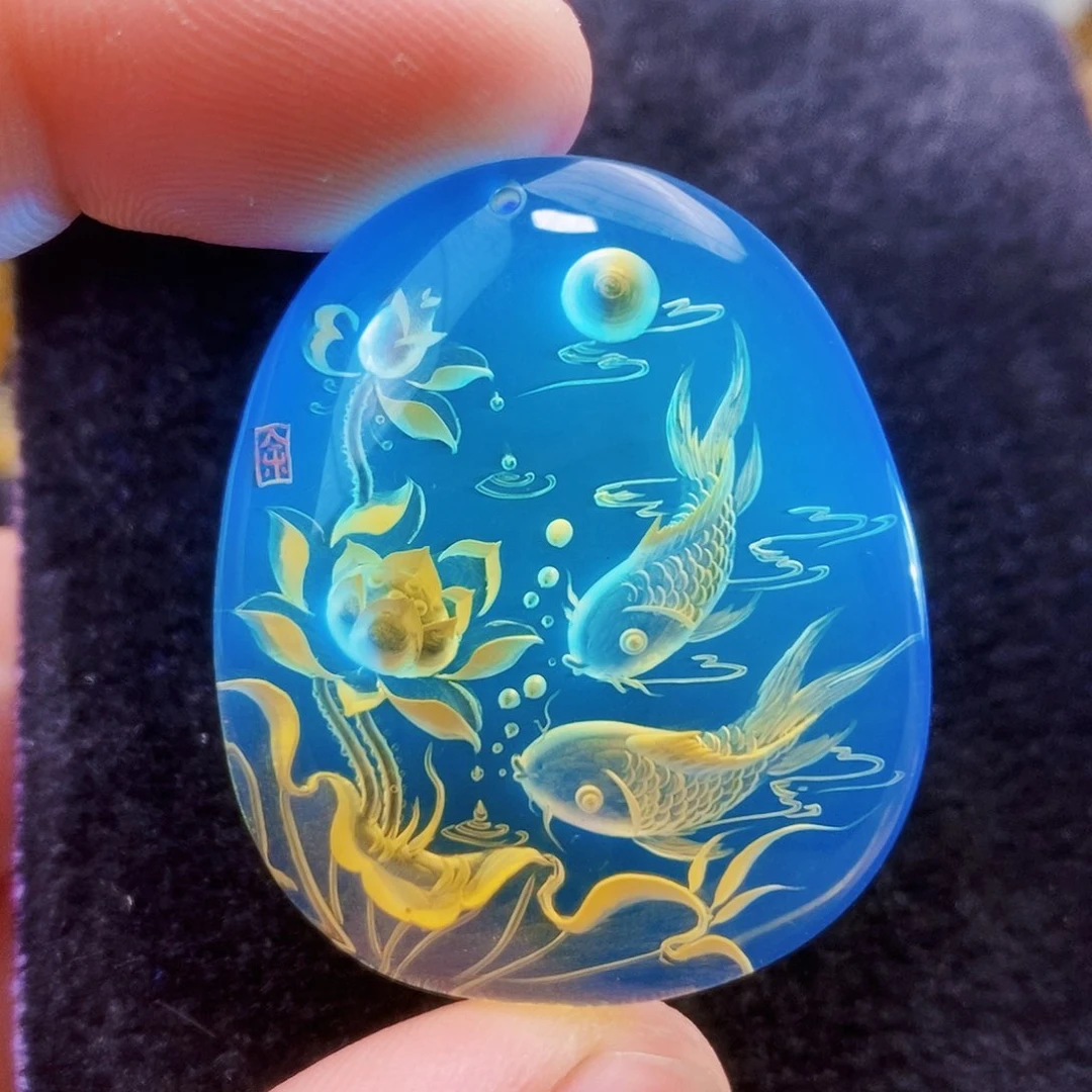 【闪购商品】蓝珀吊坠(不含链)未镶嵌