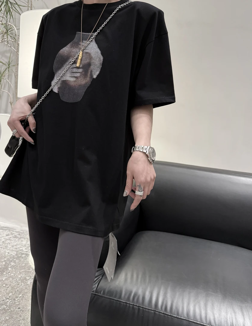 HY-《简约短袖》早春时尚新款短袖纯棉宽松T恤小众独特别致上衣