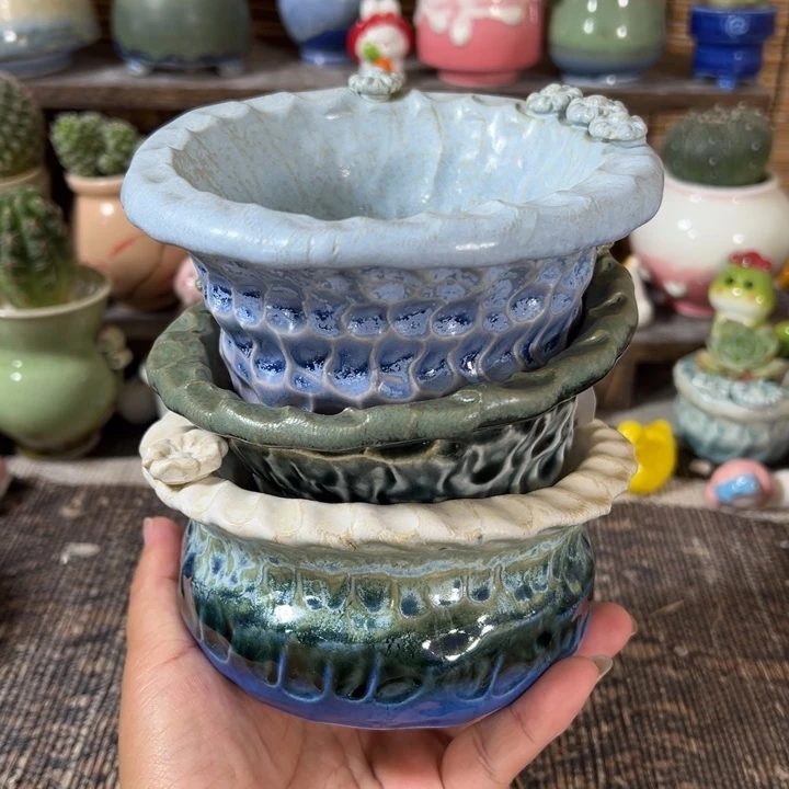 虾****手工花盆满30包邮