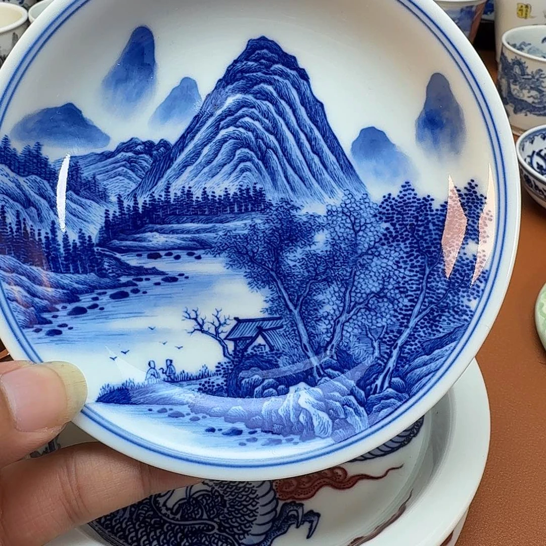 摆件一****海景德镇全手工手绘陶瓷