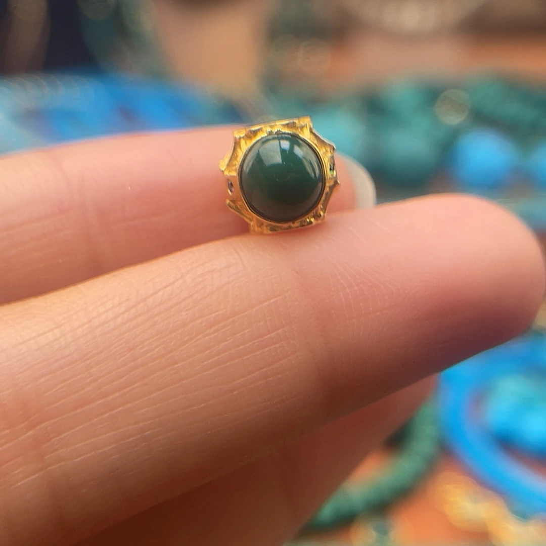 绿松石18K金镶嵌配饰