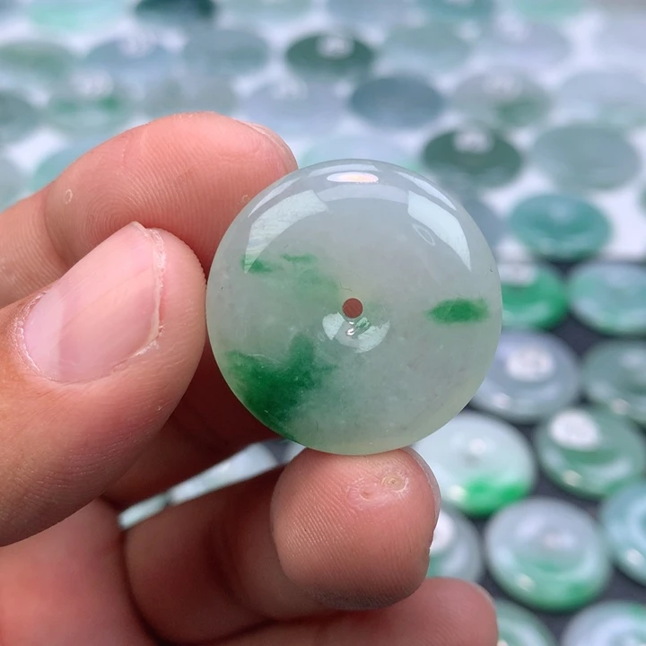 翡翠未镶嵌颈饰缅甸天然A货翡翠27.5-6.3