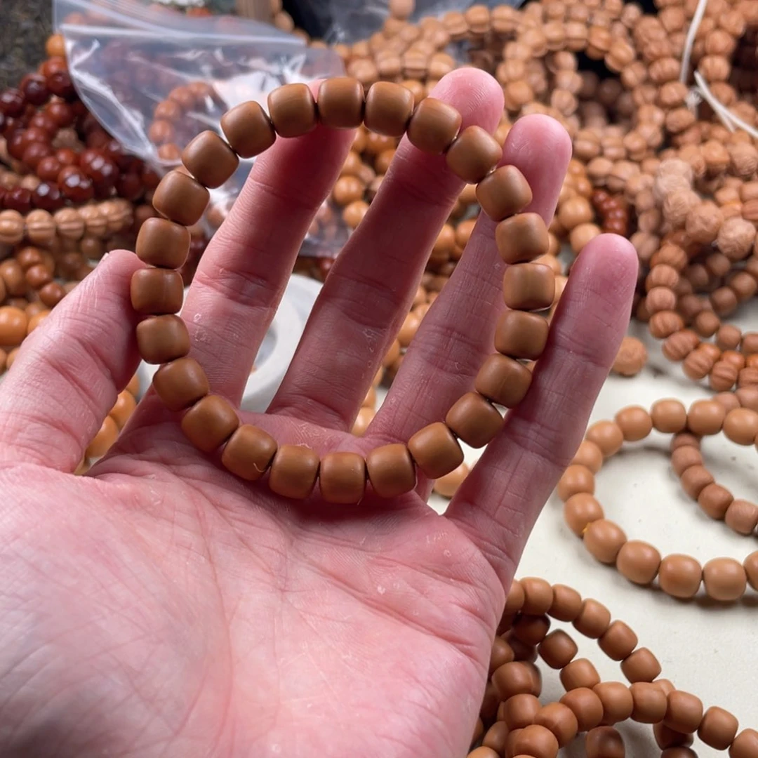 猴头核桃手串全品自然走色道珠带雕刻