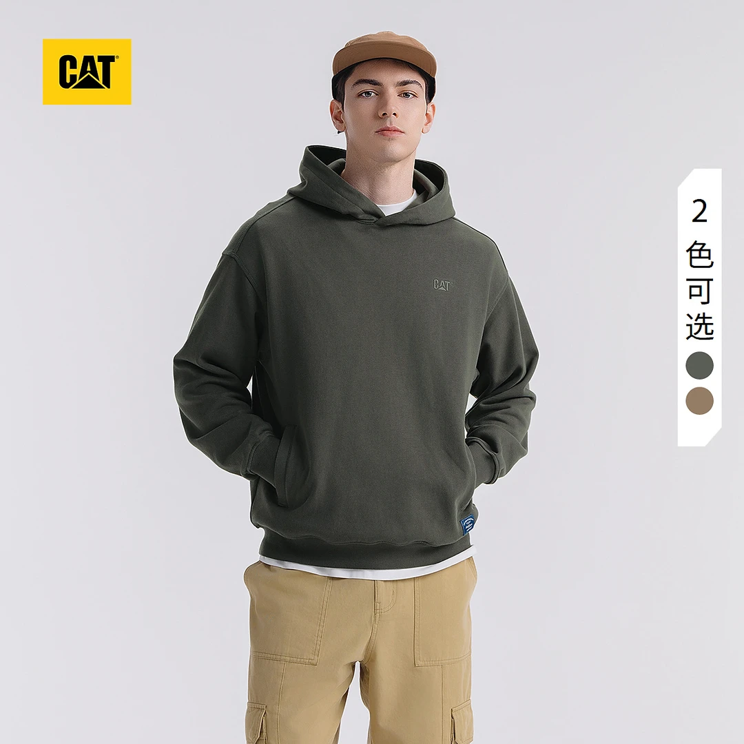 CAT卡特25春夏新品男士户外休闲风格连帽卫衣男士长袖W1785
