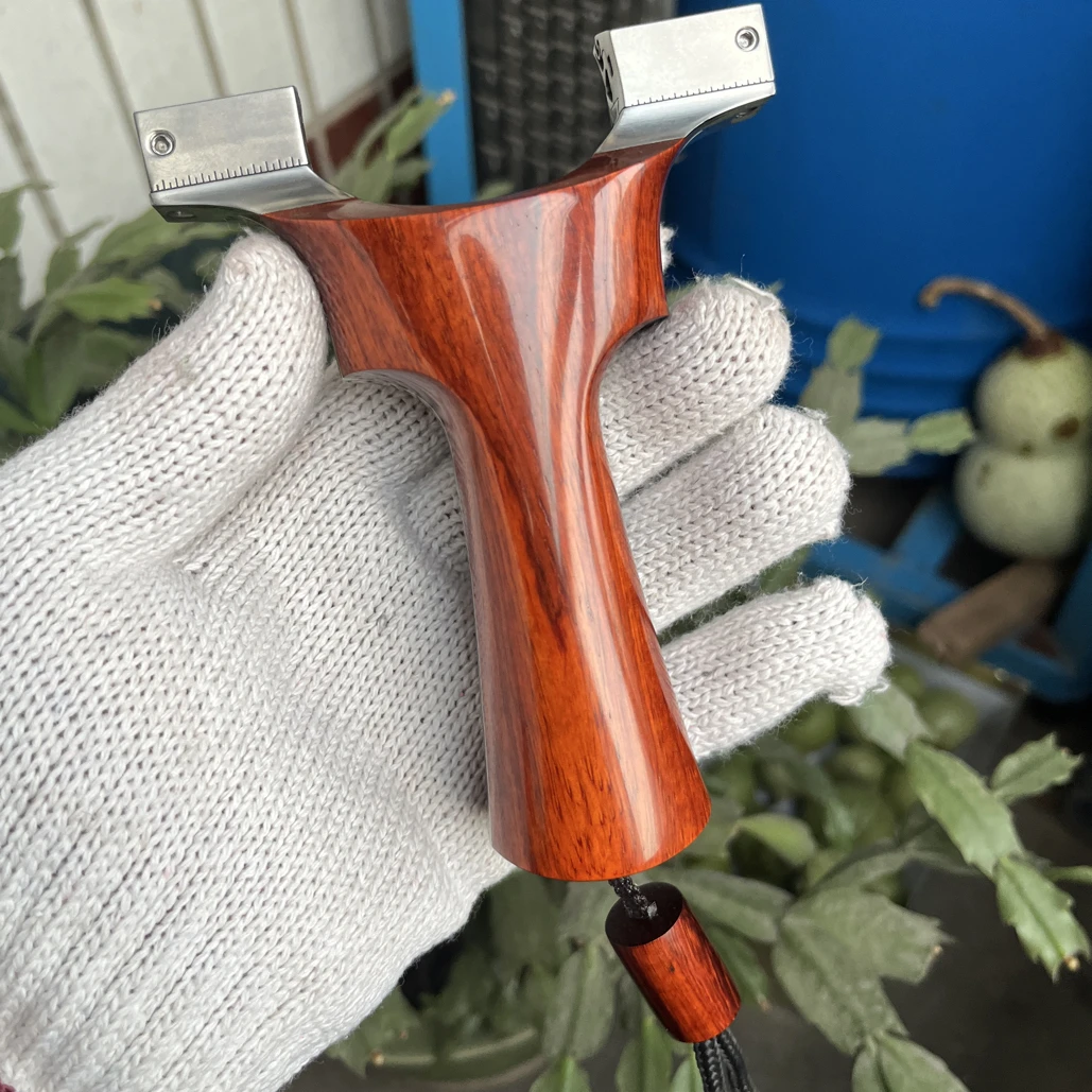 移动撑头款100-25，配龙齿撑头，弓坯钛合金，犀牛角紫檀木料