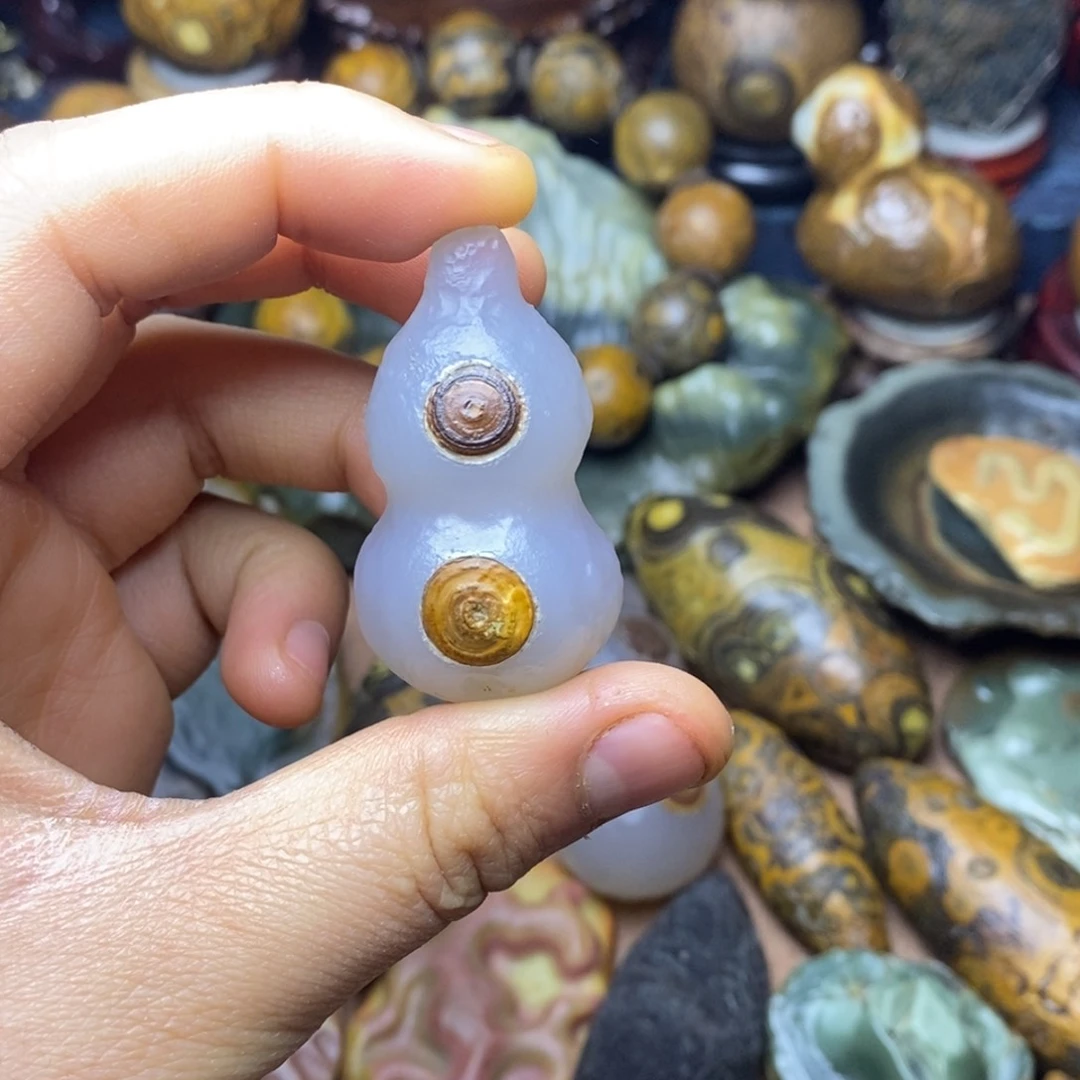 银S925暴*眼睛石小葫芦