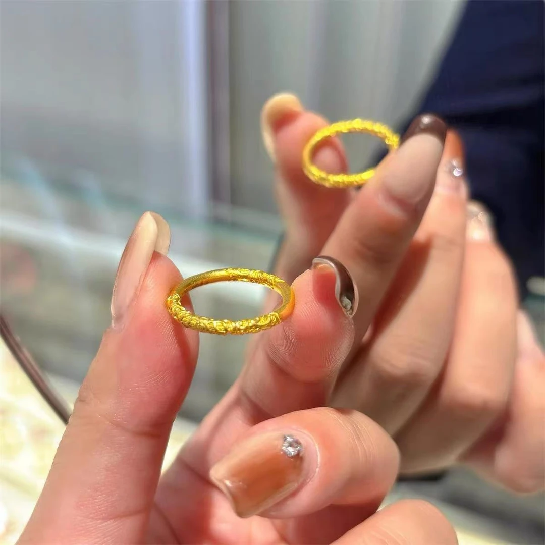 【搞定版】戒指  古法浮雕卷草纹戒指经典D1