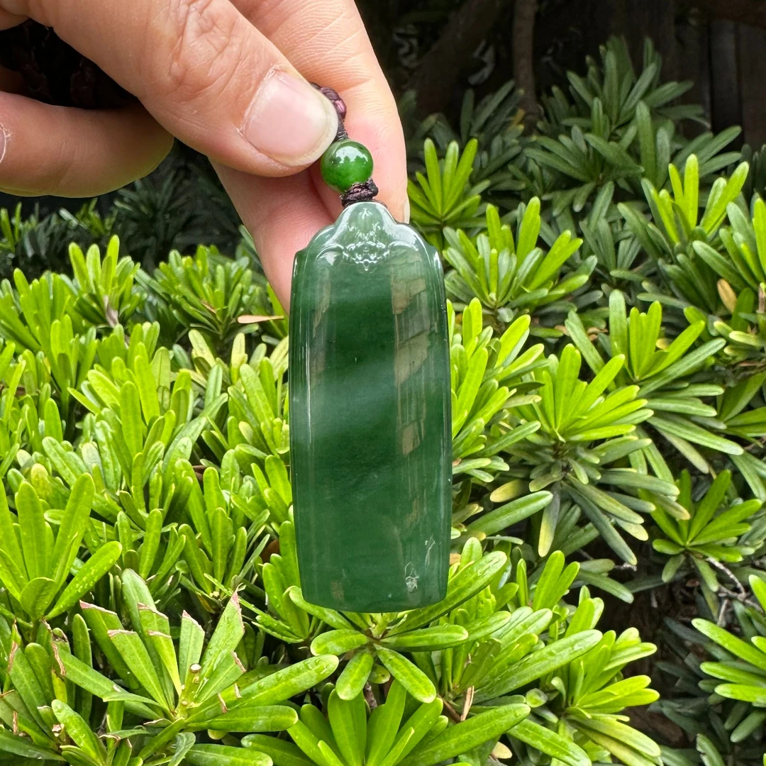 俄七和田玉碧玉无事牌60尺寸